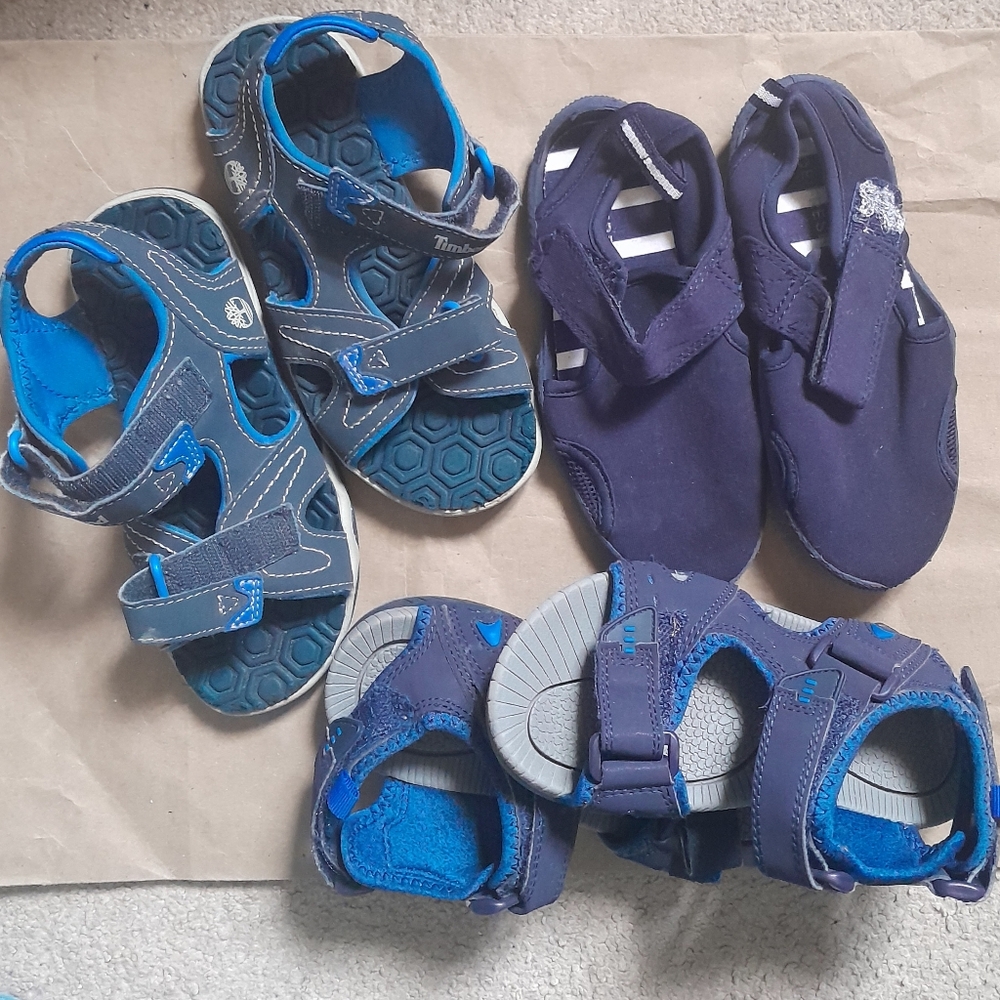 Kids Blue and Gray Sandals